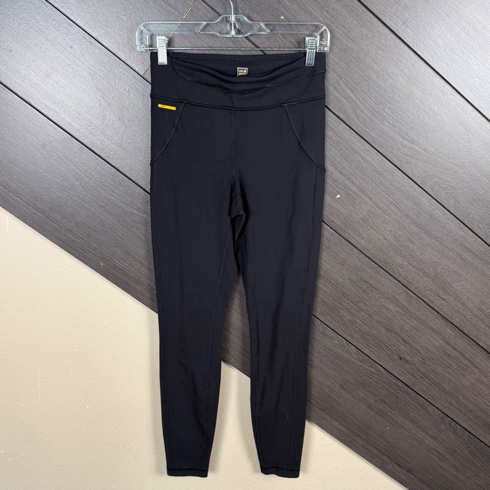 Lole Women's Small Black High Rise Leggings Yoga Pants Side Pockets Athletic